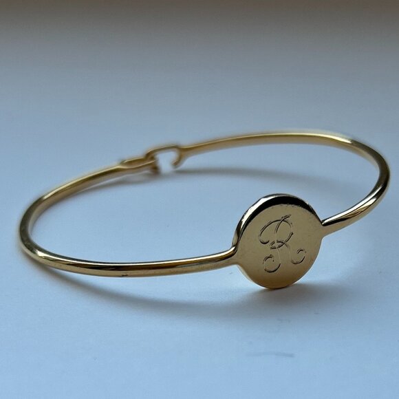 Sarah Chloe Gold-Plated Monogram Initial Bracelet - Picture 3 of 14